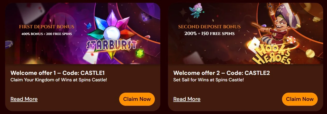 Spinscastle casino bonus